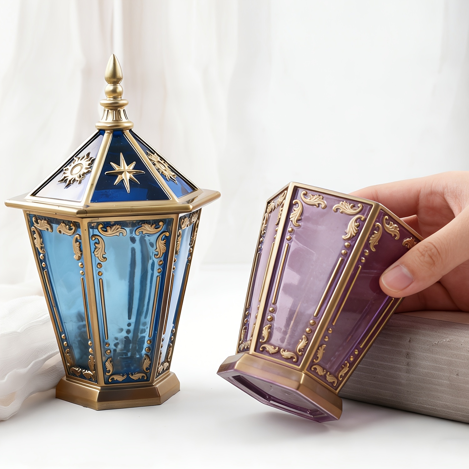 Resin Art Case - Botella hexagonal con forma de estrella
