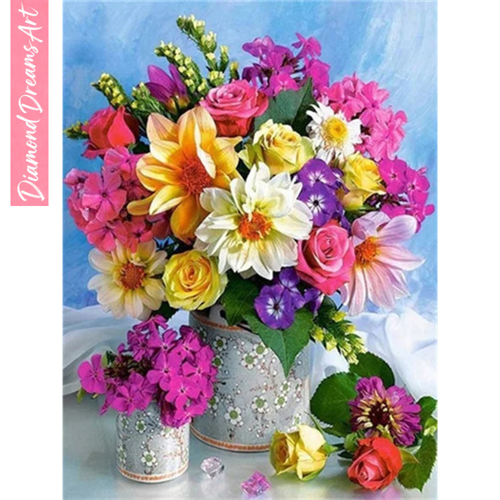 Resin Art Rose - Mosaico de Diamantes Completo, Flor en
