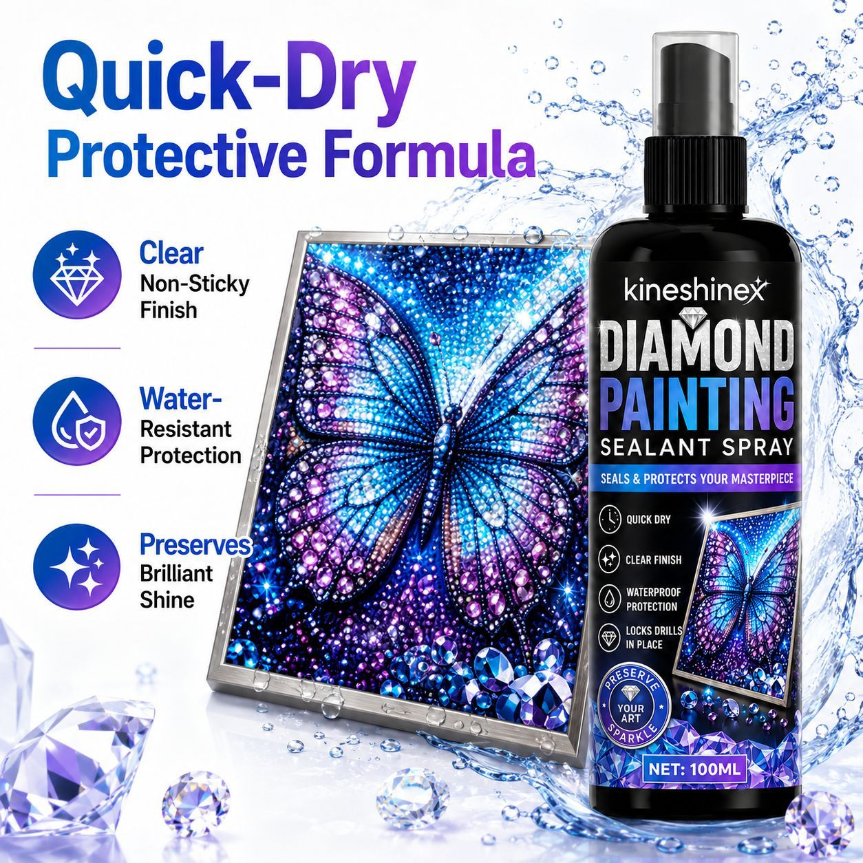 Resin Art Work - Spray Sellador para Pintura de Diamantes