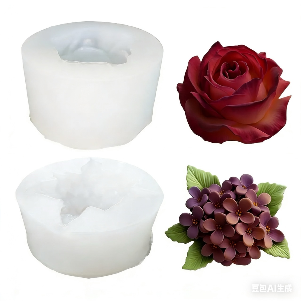 Resin Art Wedding Gift - Juego de 2 moldes de silicona