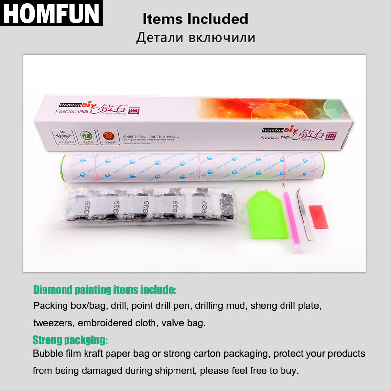 HOMFUN Diy 5d pintura de diama - Resin Art Rose reseña y precio