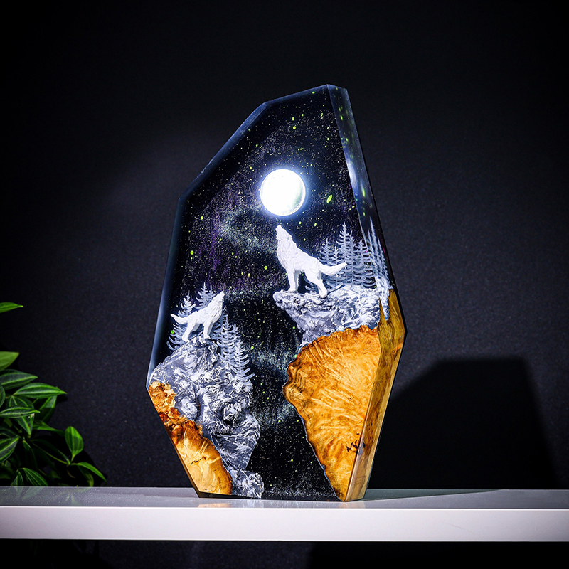 Lámpara de Mesa de Resina con  - Resin Art Baby reseña y precio