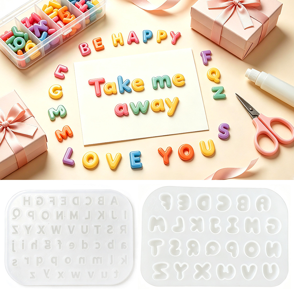2 Moldes de Silicona Mini Letr - Resin Art Alphabet reseña y precio